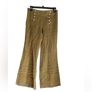 Elevenses linen sailor pants wide leg high rise Anthropologie 6